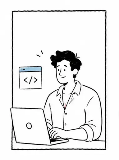 Illustration representing the Frontend Developer role at Quri